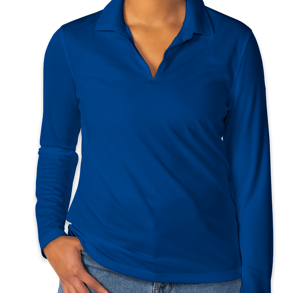 Nike Women's Dri-FIT Micro Pique Long Sleeve Performance Polo 2.0 - Embroidered-default