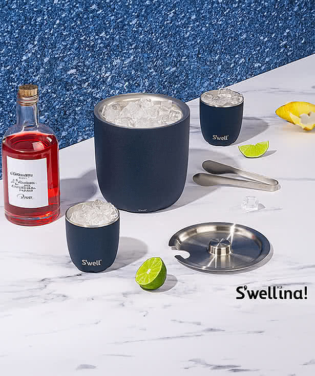Laser Engraved S'well Ice Bucket & Tongs