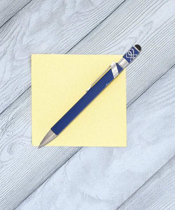 Full Color Simple Fidget Recycled Gel Stylus Pen (black ink)