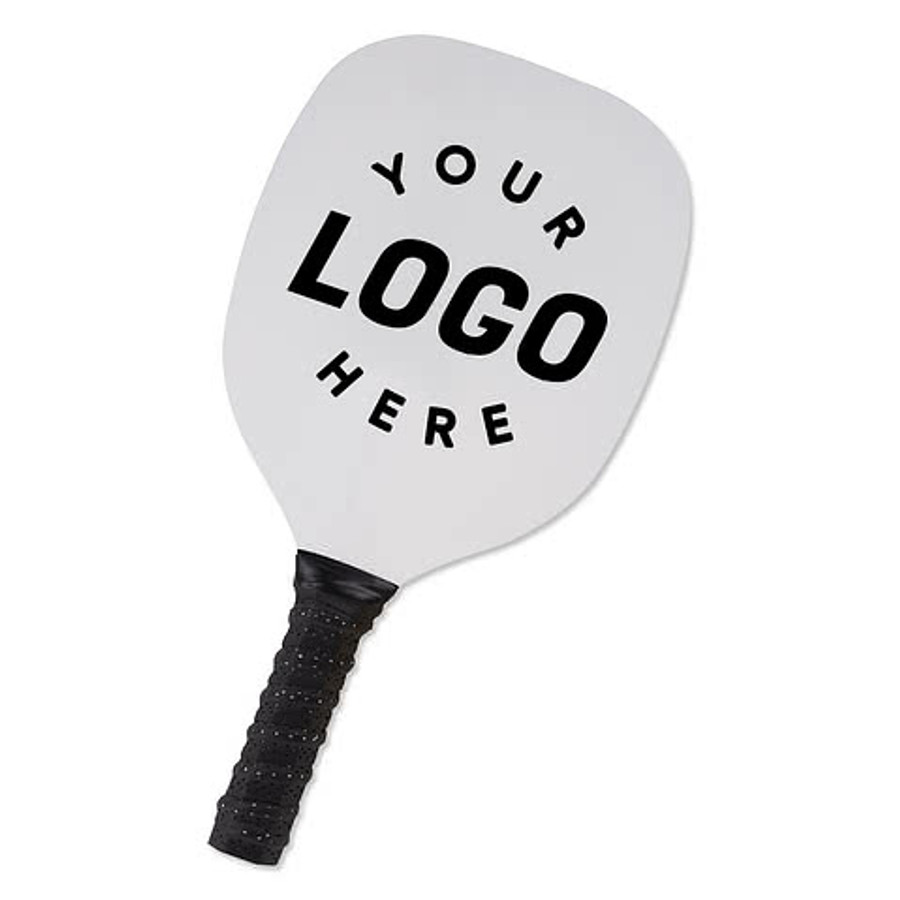 Single Pickleball Paddle in White With Black