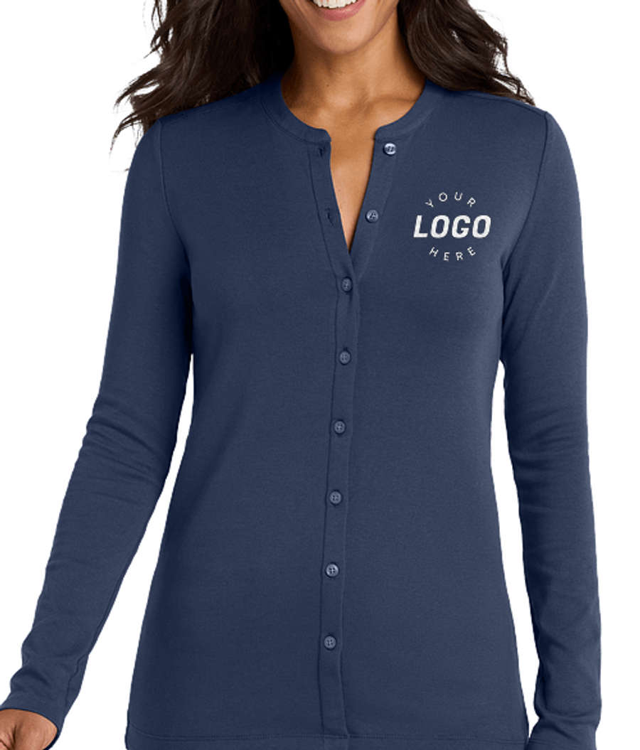 Port Authority Women's Concept Stretch Button-Front Cardigan in Dress Blue Navy