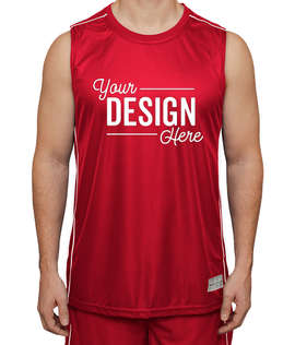 Sport-Tek Micro-Mesh Reversible Sleeveless Jersey - Color: True Red / White