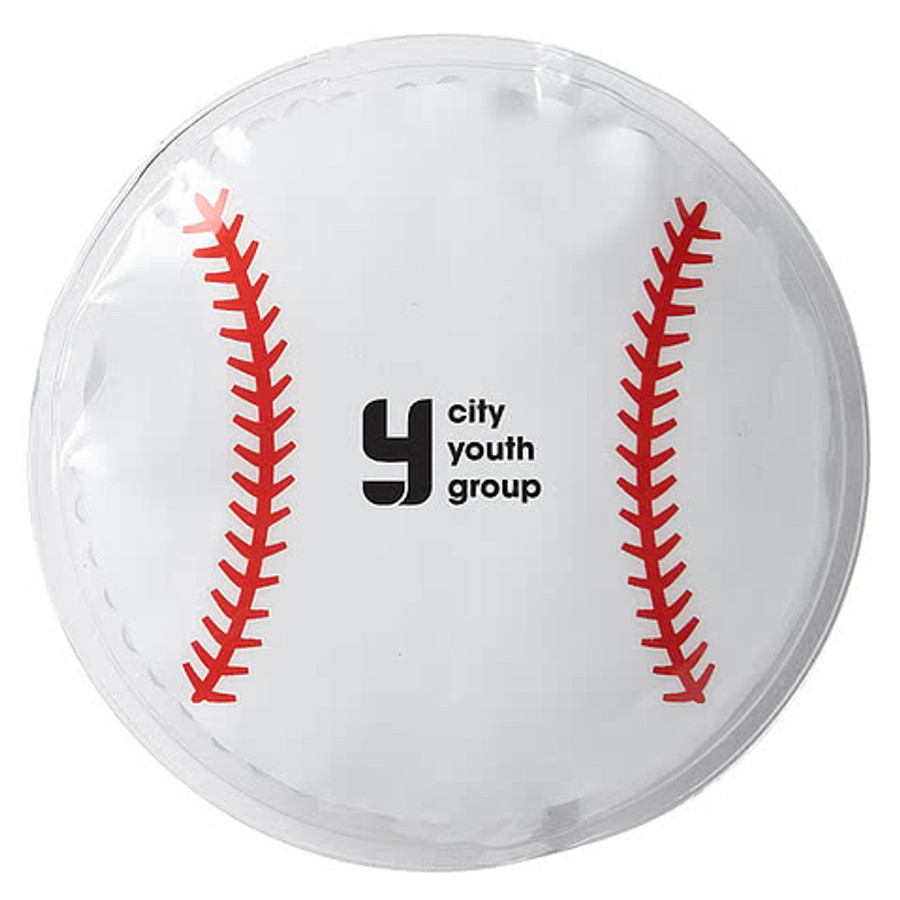 Baseball Shape Hot/Cold Gel Pack in WHITE