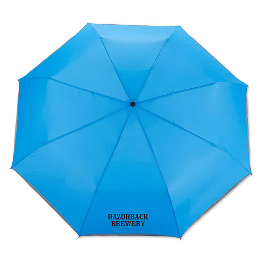 48" Arc Auto Open Reflective Recycled Umbrella in Navy