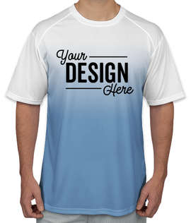 Badger Ombre Performance Shirt - Color: Columbia Blue Ombre