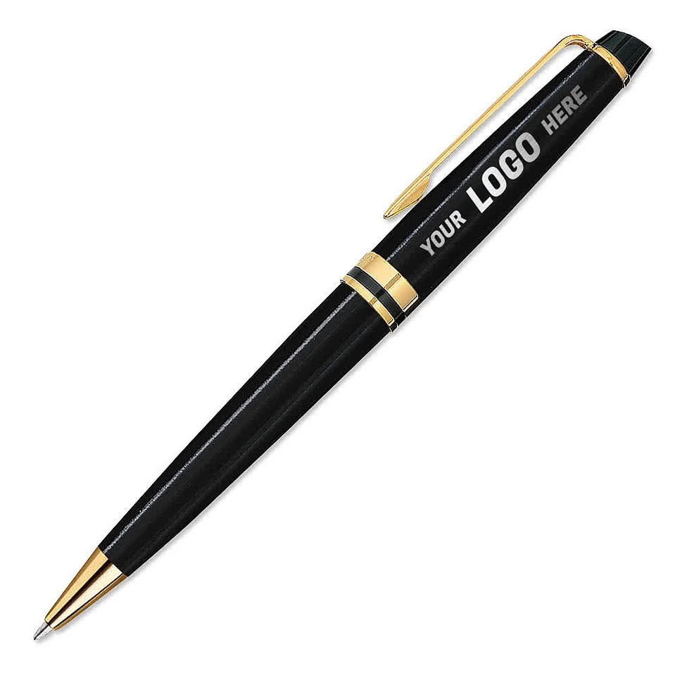 Laser Engraved Waterman Expert Ballpoint Pen (black ink)