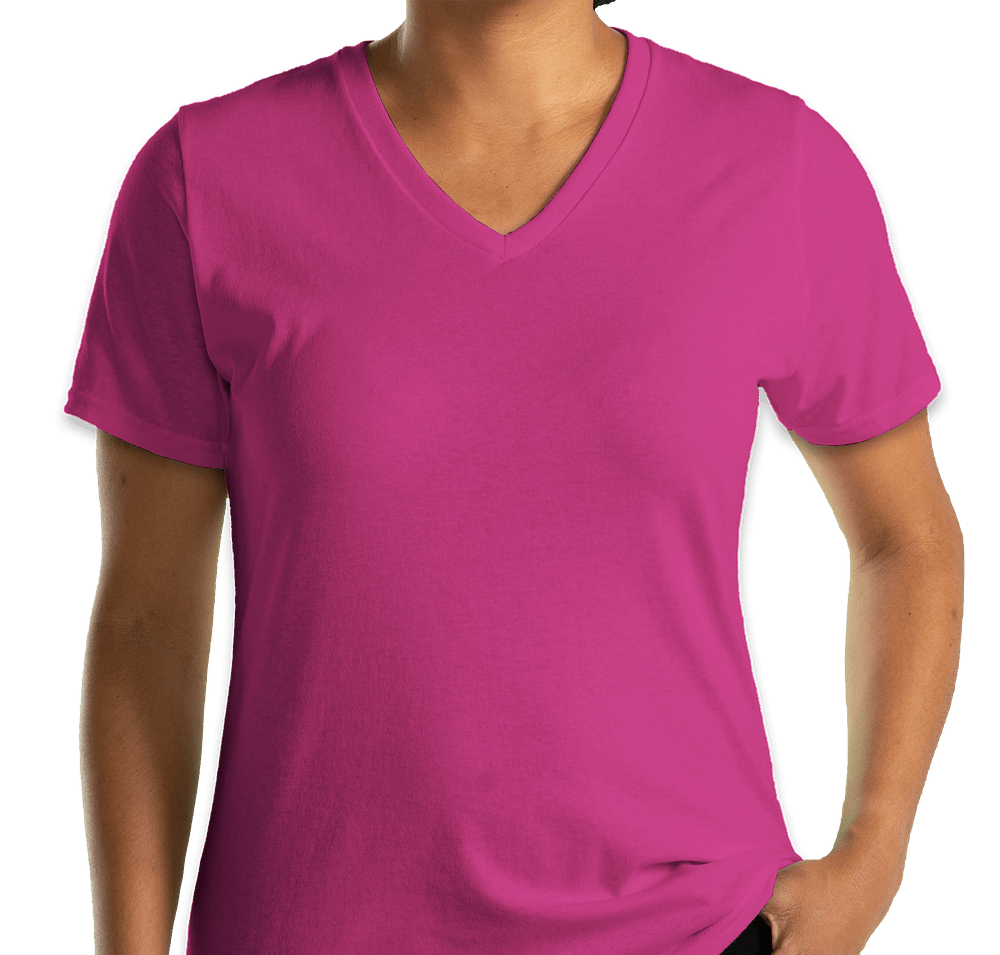Port & Company Women's Core Cotton V-Neck T-shirt-default