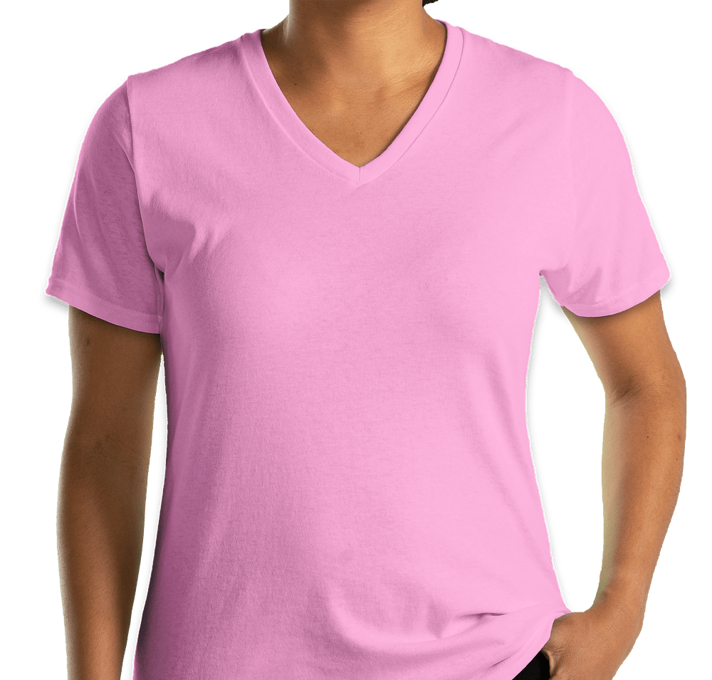 Port & Company Women's Core Cotton V-Neck T-shirt-default