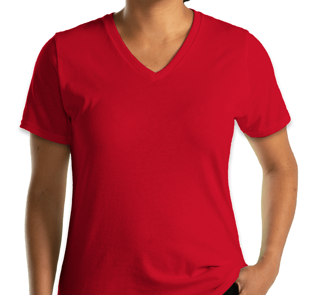 Port & Company Women's Core Cotton V-Neck T-shirt-default