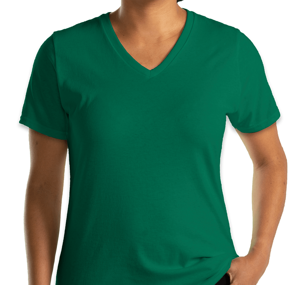 Port & Company Women's Core Cotton V-Neck T-shirt-default
