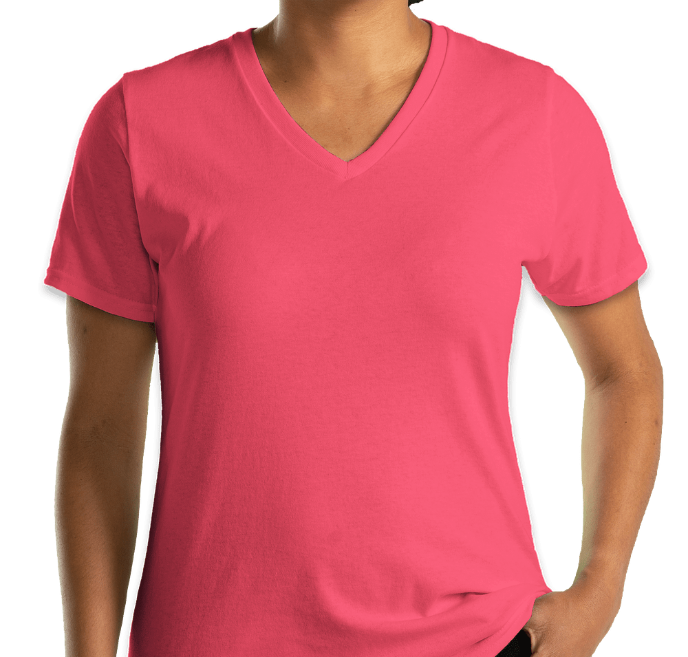 Port & Company Women's Core Cotton V-Neck T-shirt-default