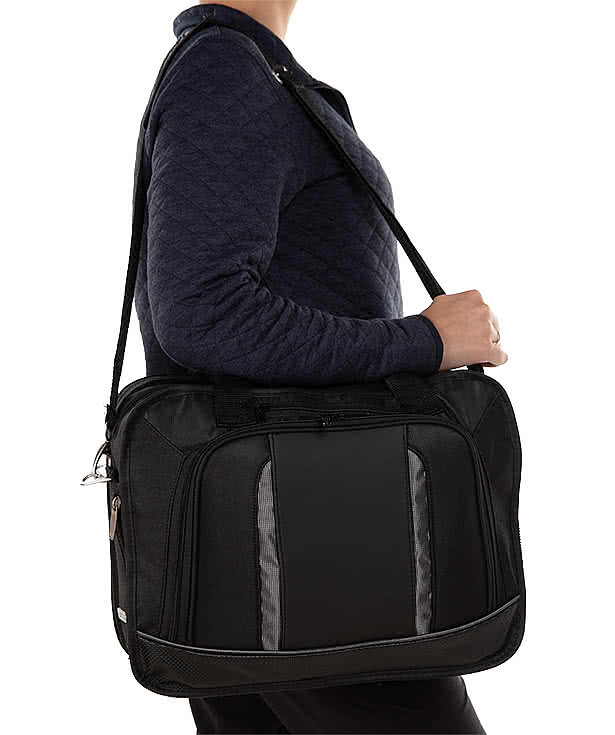 Debossed Velocity 17" Computer Briefcase