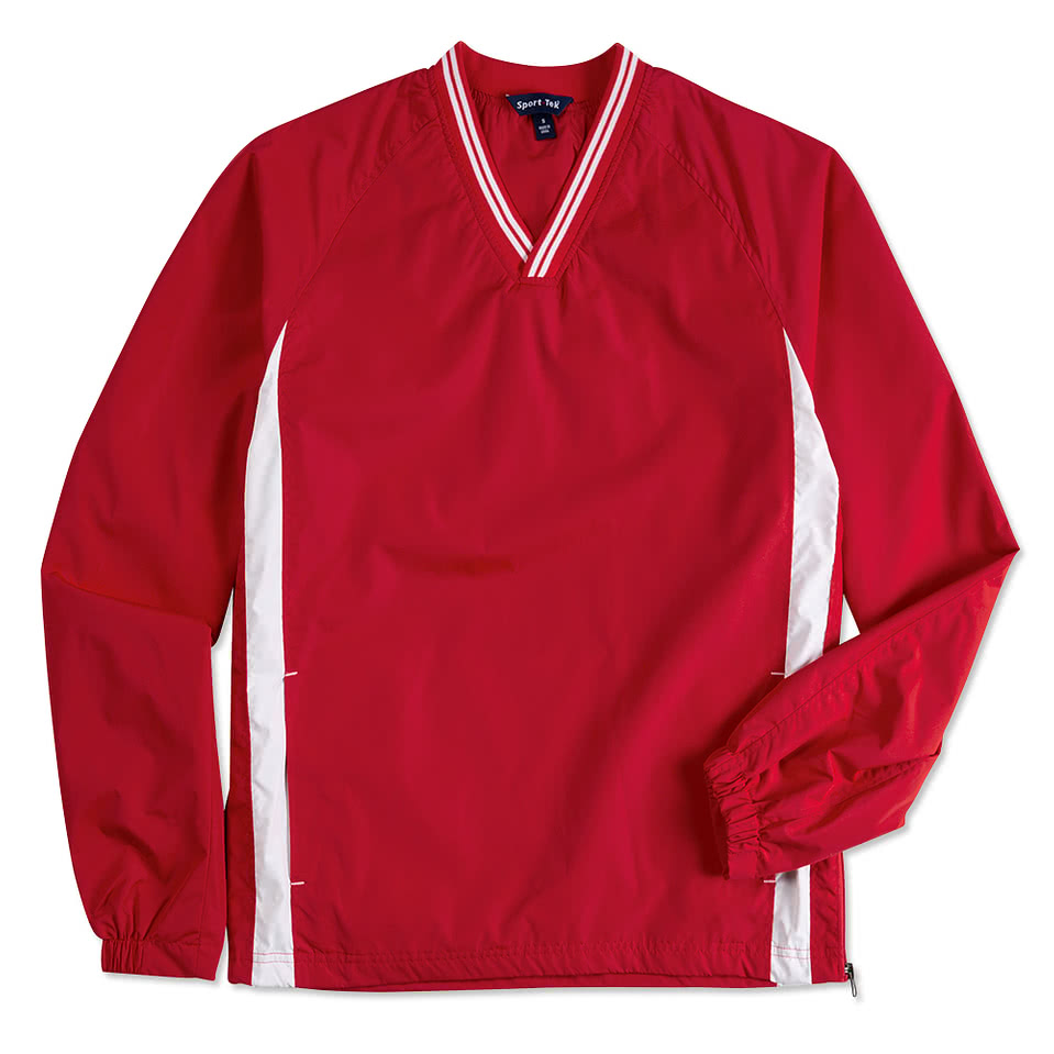 Sport-Tek Tipped V-Neck Windshirt