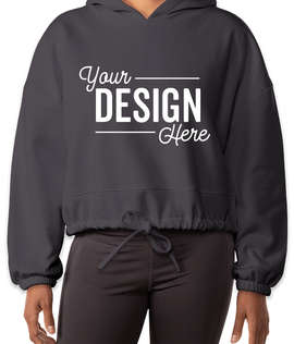 TriDri Women's Maria Cropped Oversized Pullover Hoodie - Color: Charcoal