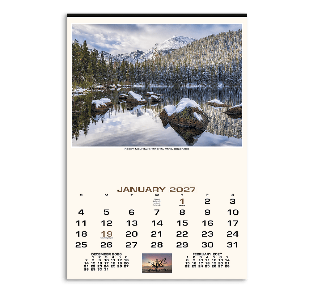 Full Color Scenic America Executive Wall Calendar-default