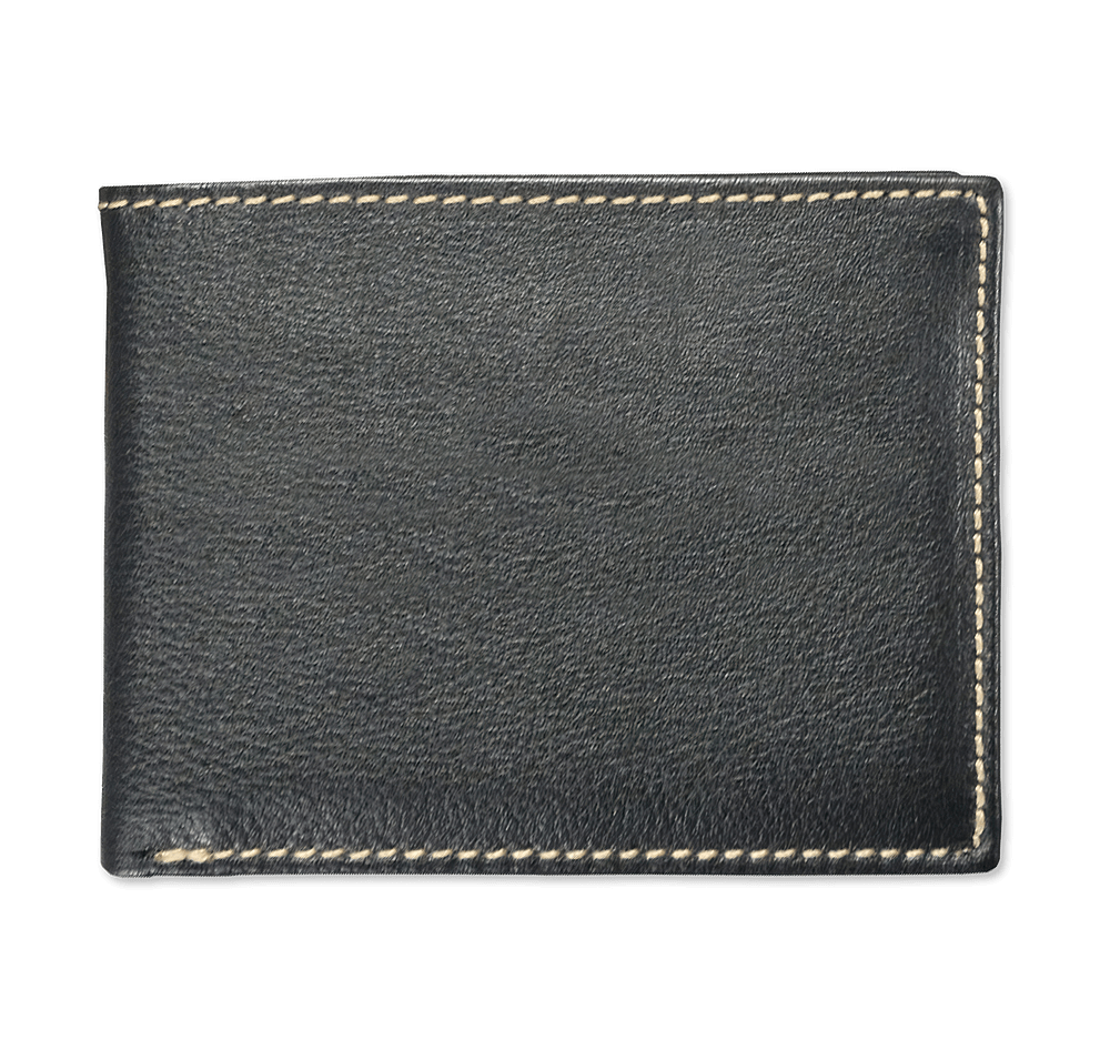 Debossed Andrew Philips Contrast Stitch Billfold Wallet-default