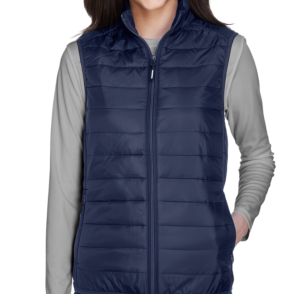Core 365 Women's Prevail Packable Puffer Vest - Embroidered-default