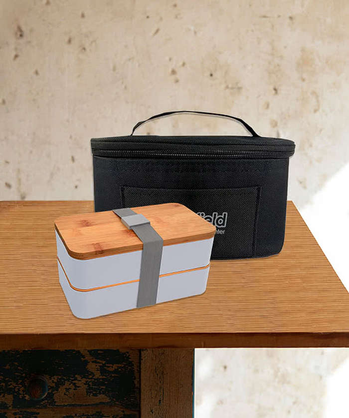 Stackable Bento Box with Insulated Carrying Case