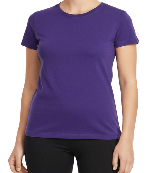 Live & Tell by LAT Women's Fine Jersey Lightweight T-shirt in Purple