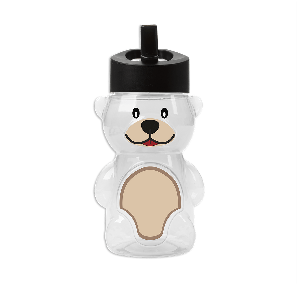 20 oz. Cubbie Bear Water Bottle with Flip-Straw Lid-default