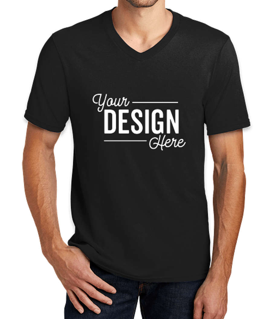 District V.I.T. V-Neck T-shirt in Black