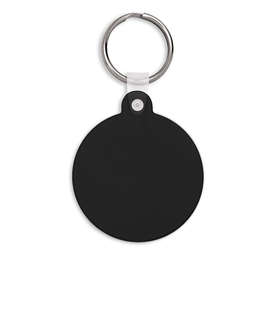 Circle PVC Keychain - Color: Black