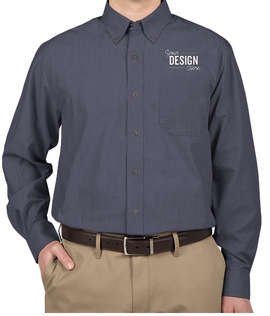 Port Authority Crosshatch Dress Shirt - Color: Deep Blue