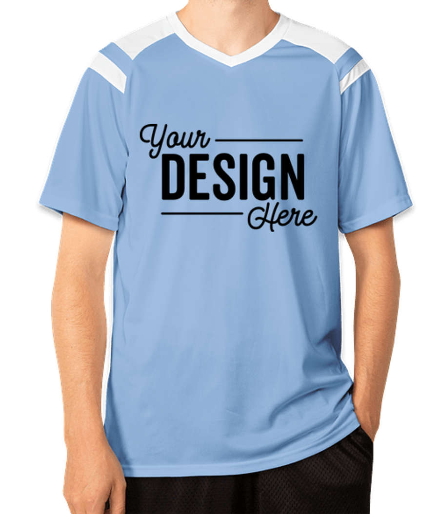 High Five Sheffield Performance Jersey in Columbia Blue / White