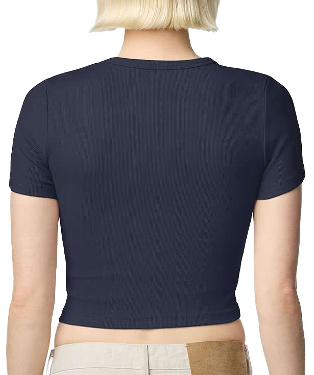 American Apparel Women's Baby Rib Heavyweight Cotton Cropped T-shirt