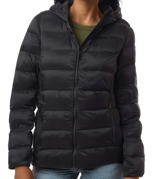 Weatherproof Women's Lightweight Poly-filled Puffer Jacket in Black