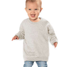Rabbit Skins Toddler Fleece Crewneck Sweatshirt - Color: Natural Heather