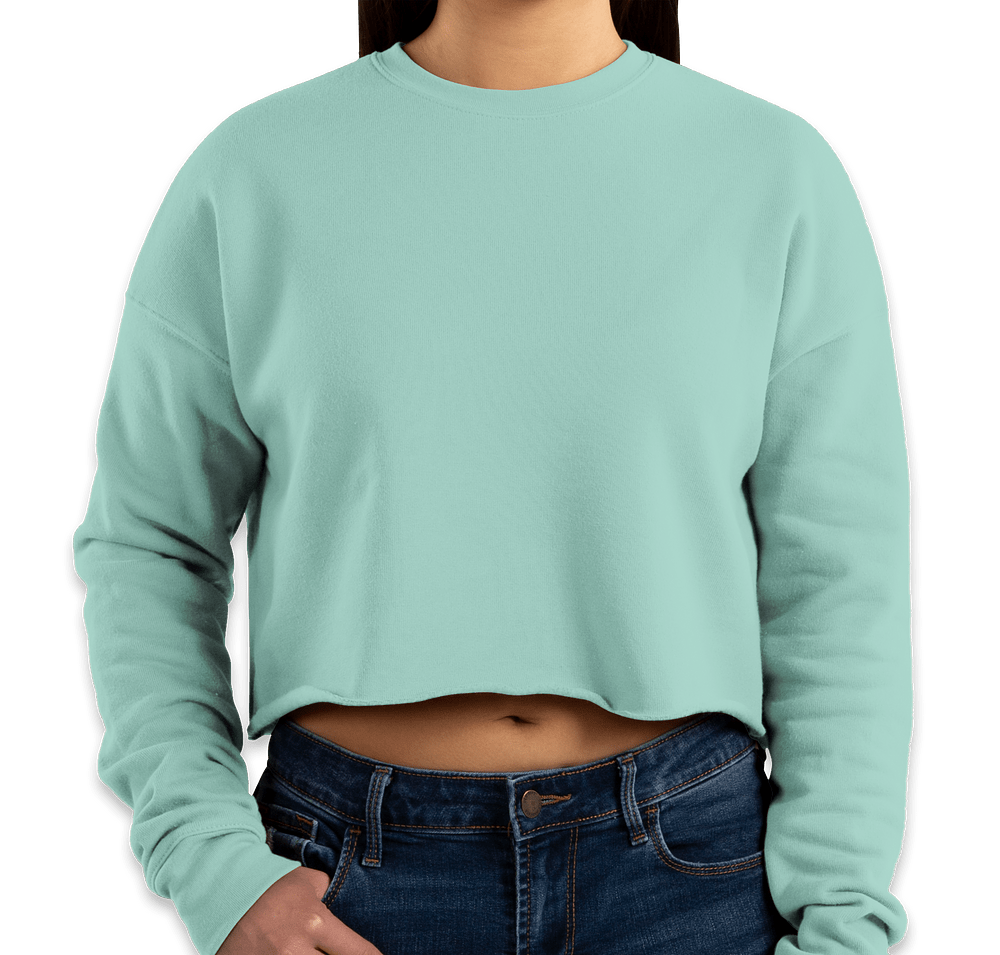 Bella + Canvas Women's Drop Shoulder Cropped Crewneck Sweatshirt-default