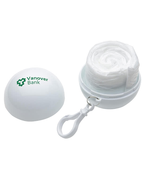 Rainy Day Poncho Ball Keychain