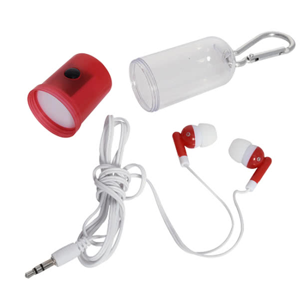 Wired Earbuds with Flashlight Case