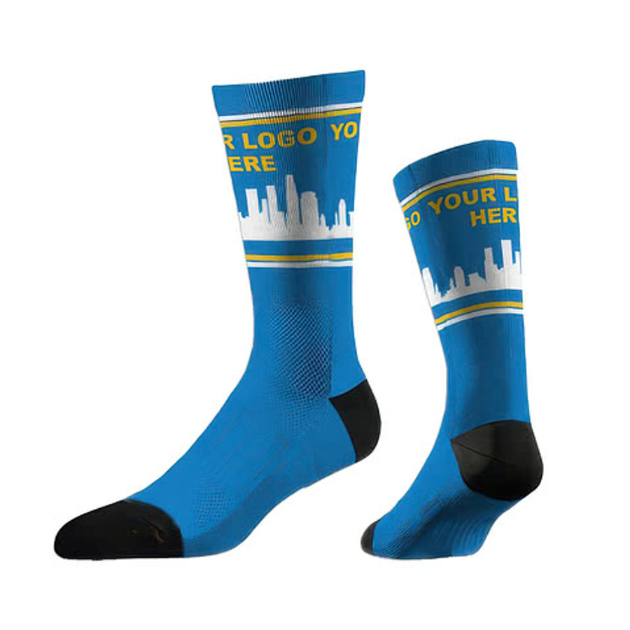 LA Skyline Crew Socks in LA Skyline