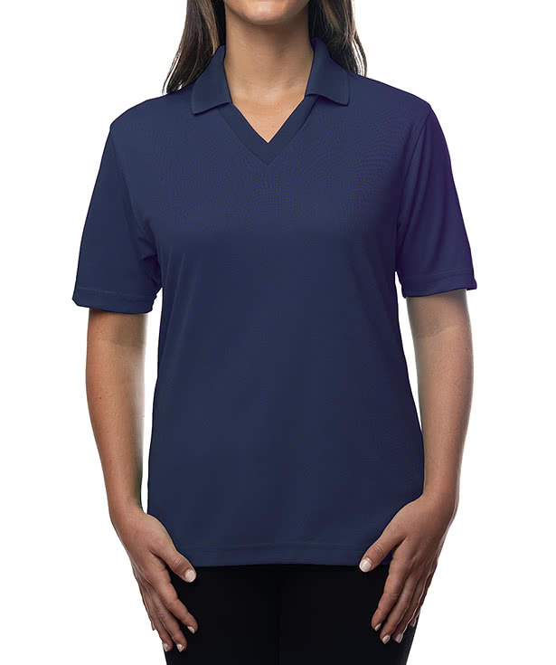 Blue Generation Women's BLU-X-DRI Textured Mesh Performance Polo - Embroidered