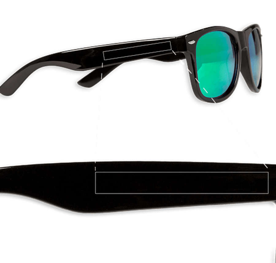 Mirrored Malibu Sunglasses in Green Tint