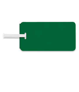 Full Color Plastic Luggage Tag - Color: Forest Green