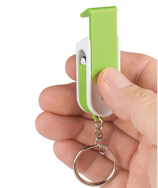 Phone Stand and Screen Cleaner Combo Keychain