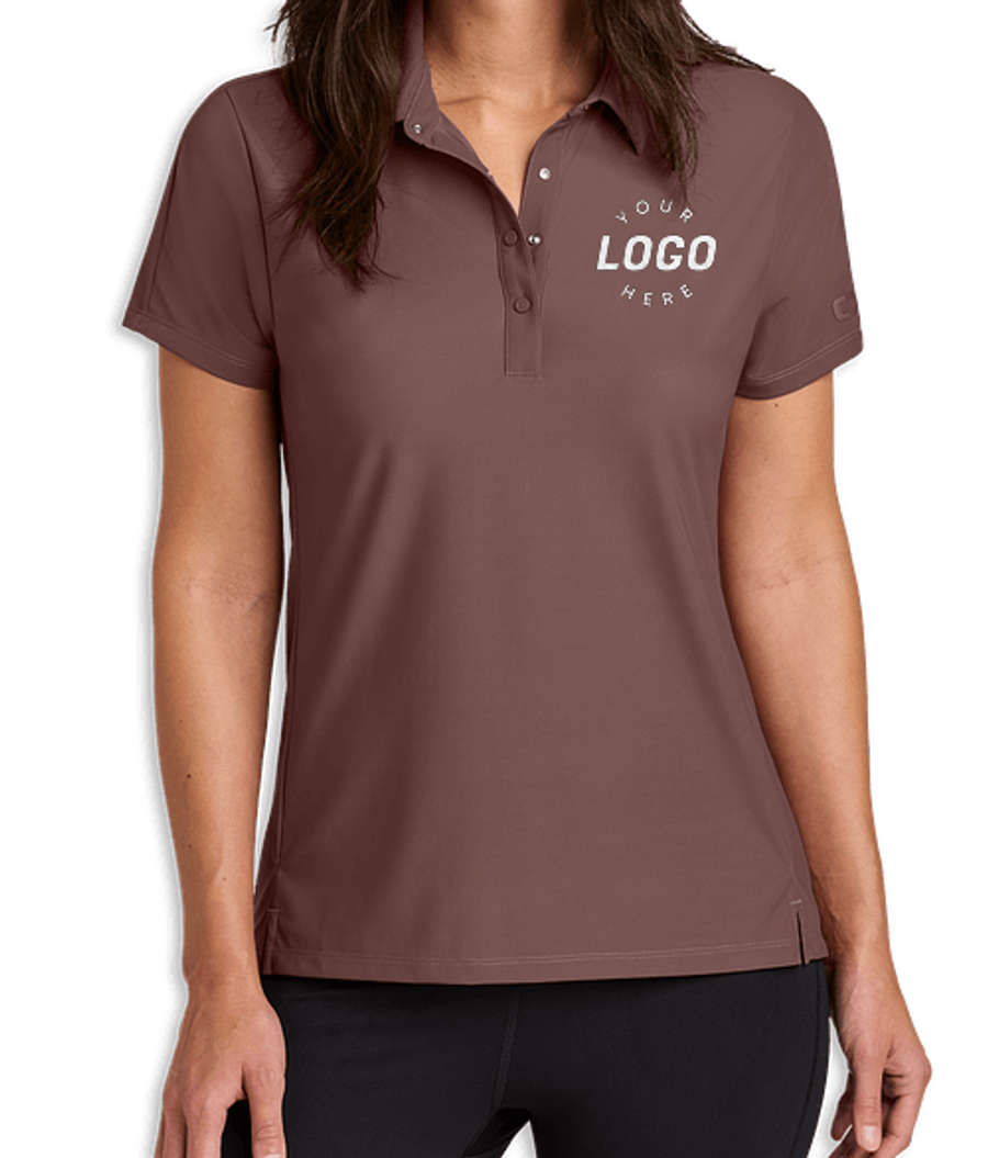 OGIO Women's Envision Micro Pique Performance Polo in Deep Rose