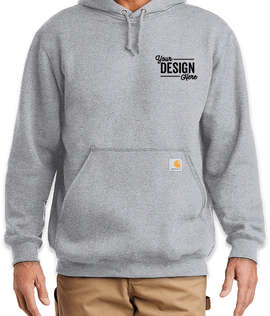 Carhartt Tall Midweight Pullover Hoodie - Embroidered - Color: Heather Grey