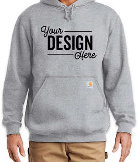 Carhartt Midweight Pullover Hoodie - Screen Printed - Color: Heather Grey