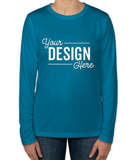 Clique by Cutter & Buck Women's Spin Eco UPF 50 Long Sleeve Performance Shirt - Color: Ocean Blue