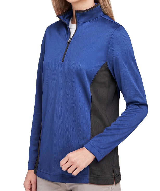 Harriton Women's Flash Snag Protection Plus Quarter Zip Performance Shirt