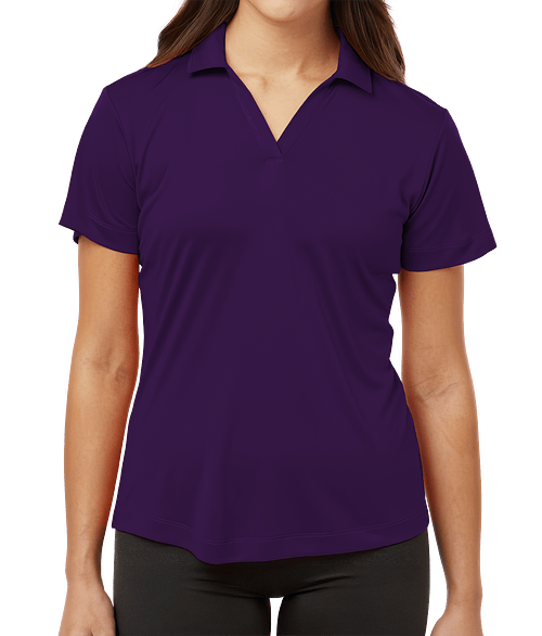 AllPro Women's Interlock UPF 50 Performance Polo - Embroidered in Purple