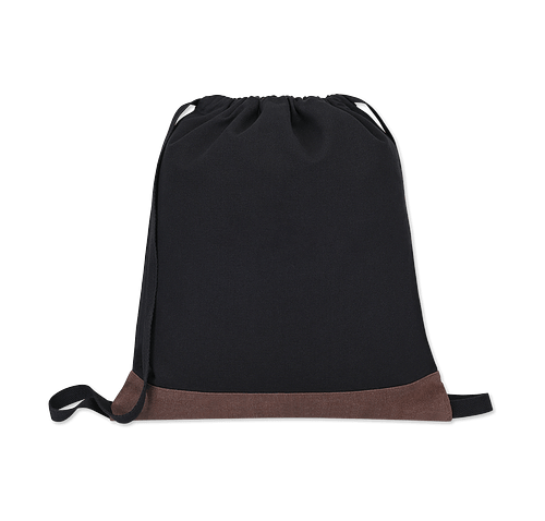 Ivy AWARE Recycled Cotton Drawstring Bag in Black
