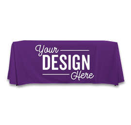 Full Color 6' Throw Tablecloth - Color: Team Purple