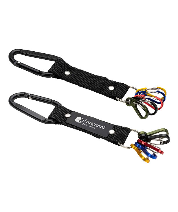 Aluminum Carabiner Strap with Color-Coded Key Clips