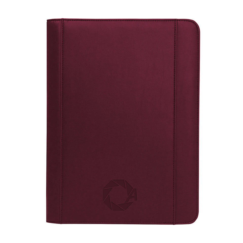 Debossed Ultrahyde Zippered FSC Padfolio