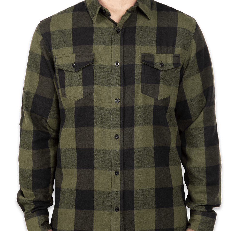 Burnside Plaid Flannel Long Sleeve Shirt -default